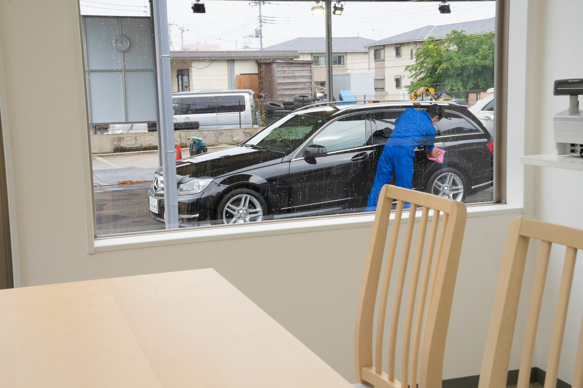 店舗内からの風景